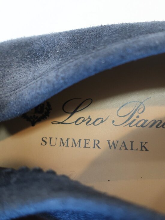 Authentic Mens Loro Piana Blue 1-Suede Summer Walk Slip-On Loafer Shoes 41 US/8 main image 9